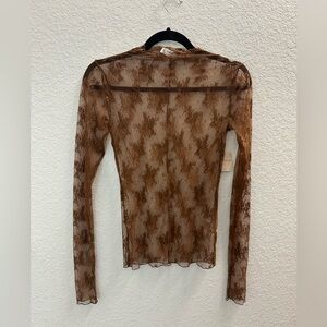 Free People Lady Lux Sheer Lace Layering Top